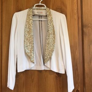 Sequin Collar Blazer